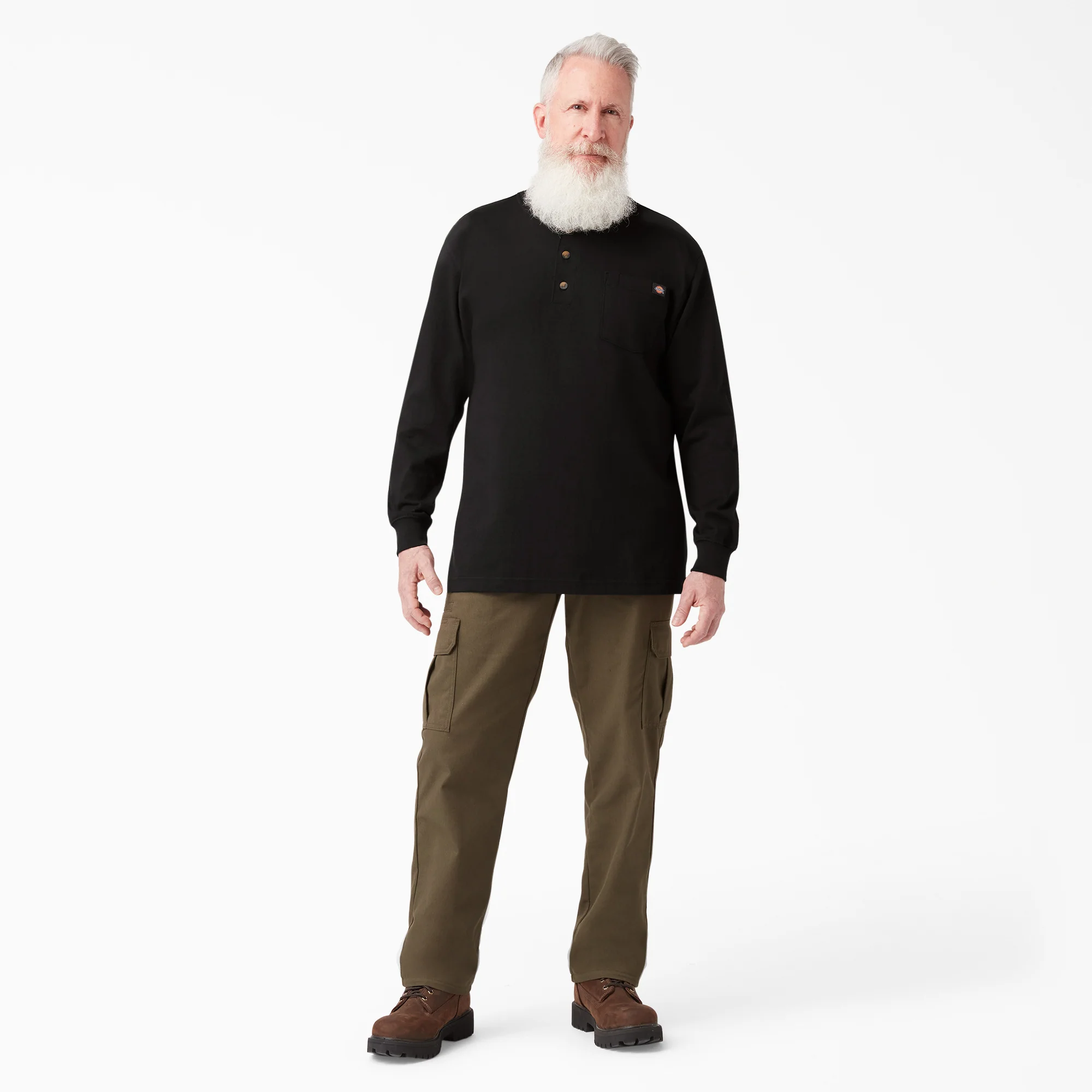 Heavyweight Long Sleeve Henley T-Shirt - Image 4
