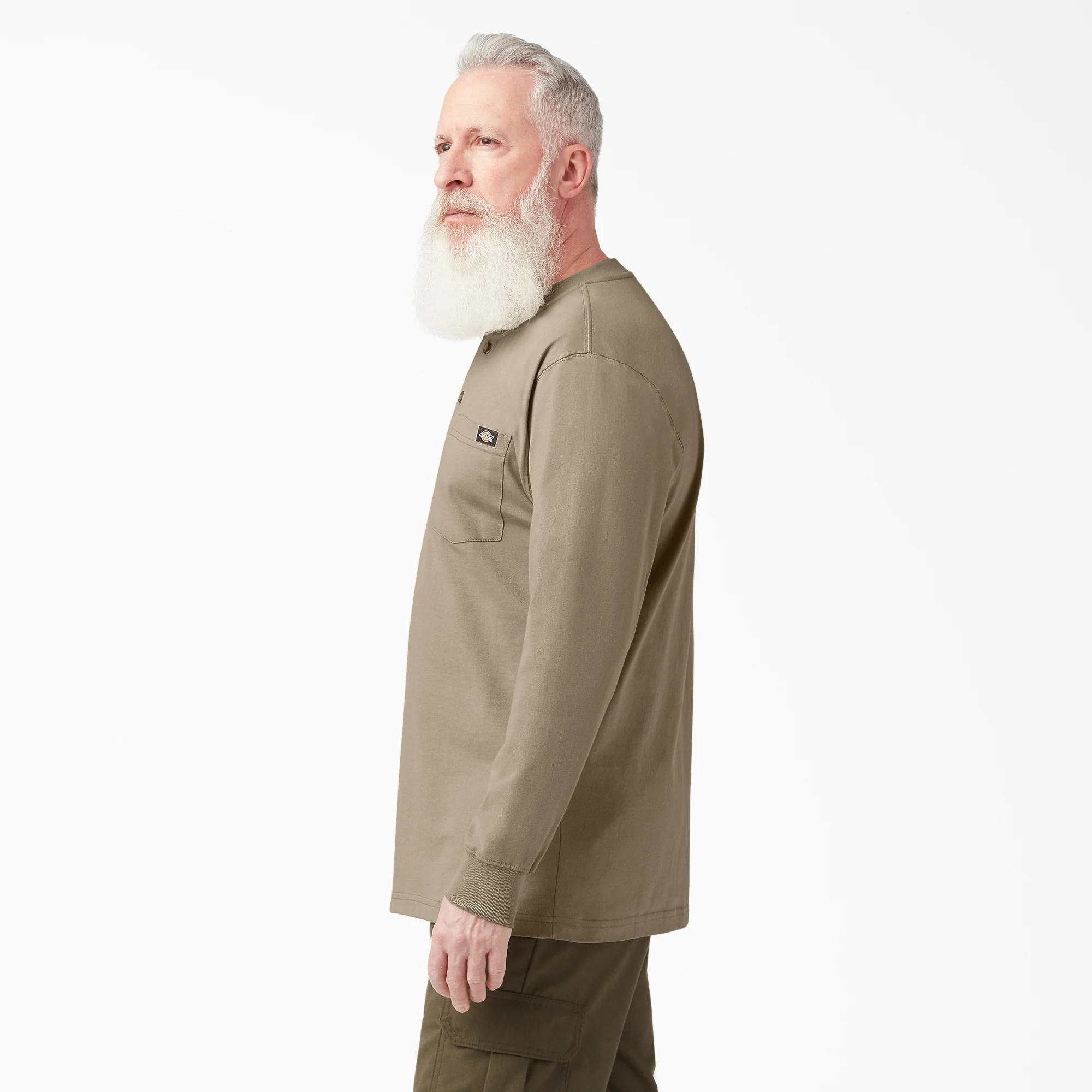 Heavyweight Long Sleeve Henley T-Shirt - Image 3