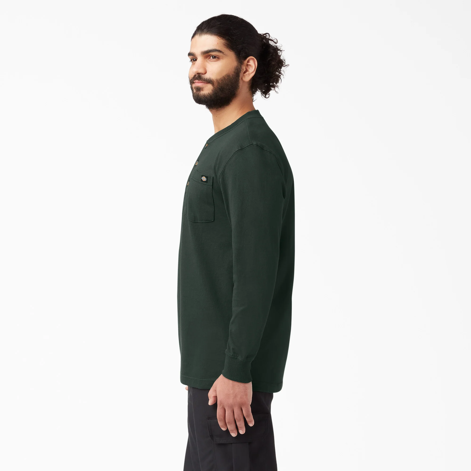 Heavyweight Long Sleeve Henley T-Shirt - Image 3