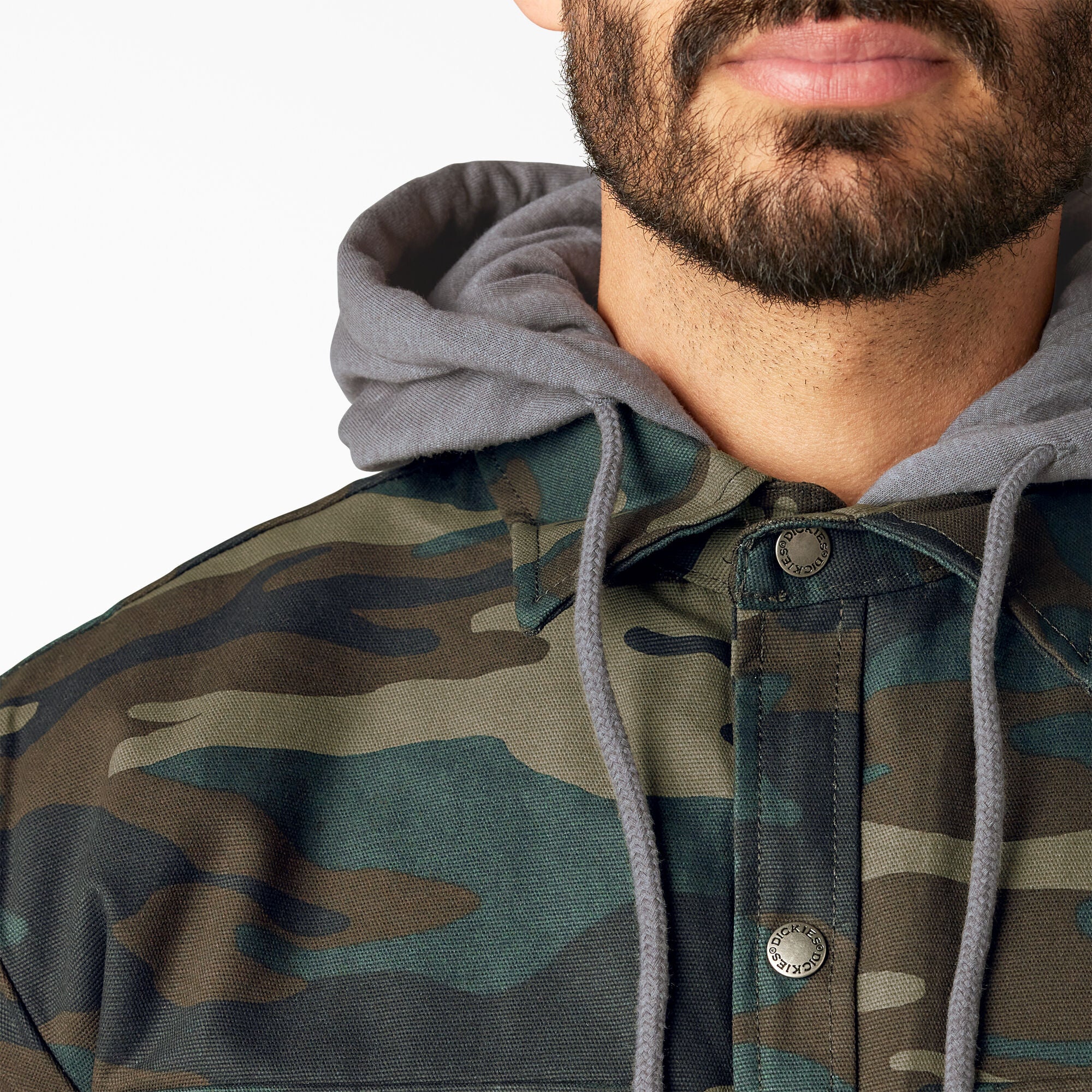 Water Repellent Duck Hooded Shirt Jacket - Image 7